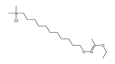 ethyl N-[11-[chloro(dimethyl)silyl]undecoxy]ethanimidate结构式