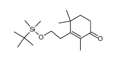 3-[2-(tert-butyldimethylsilyloxy)ethyl]-2,4,4-trimethyl-2-cyclohexen-1-one Structure