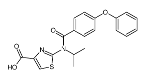 2-[(4-phenoxybenzoyl)-propan-2-ylamino]-1,3-thiazole-4-carboxylic acid Structure