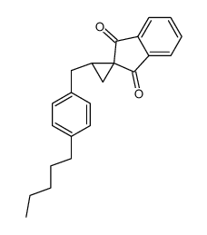 2-(4-pentylbenzyl)spiro[cyclopropane-1,2'-indene]-1',3'-dione Structure