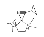 [(1,2-bis(diisopropylphosphino)ethane)Ni(η2-cyclopropyl cyanide)] Structure