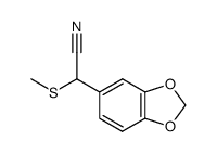 2-(benzo[d][1,3]dioxol-5-yl)-2-(methylthio)acetonitrile Structure