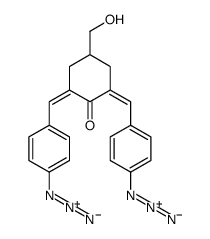 2,6-bis[(4-azidophenyl)methylidene]-4-(hydroxymethyl)cyclohexan-1-one结构式