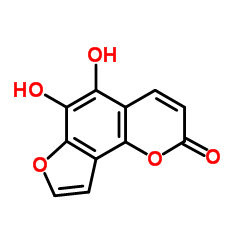 4,6,7-Trihydroxy-5-benzofuranacrylic acid delta-lactone structure