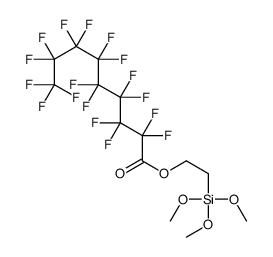 2-trimethoxysilylethyl 2,2,3,3,4,4,5,5,6,6,7,7,8,8,9,9,9-heptadecafluorononanoate Structure