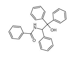 1,1,2-triphenyl-1-hydroxy-N-benzoylaminoethane Structure