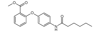 Benzoic acid, 2-[4-[(1-oxohexyl)amino]phenoxy]-, methyl ester Structure