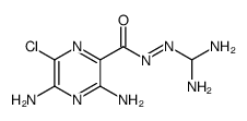 3,5-diamino-6-chloro-N-(diaminomethylimino)pyrazine-2-carboxamide Structure