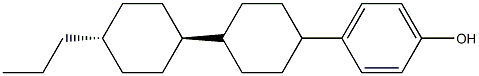 4-[(反,反)-4'-丙基[1,1'-联环己烷]-4-基]苯酚结构式