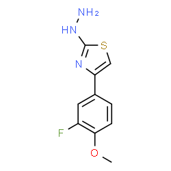 4-(3-FLUORO-4-METHOXYPHENYL)-2(3H)-THIAZOLONE HYDRAZONE结构式