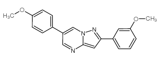 2-(3-甲氧基苯基)-6-(4-甲氧基苯基)-吡唑并[1,5-a]嘧啶结构式