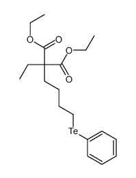 diethyl 2-ethyl-2-(4-phenyltellanylbutyl)propanedioate结构式