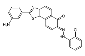 2-(3-aminophenyl)-7-[(2-chlorophenyl)hydrazinylidene]benzo[g][1,3]benzothiazol-6-one Structure