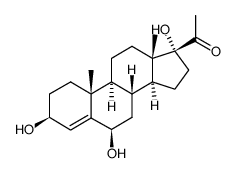 3β,6β,17-trihydroxy-pregn-4-en-20-one结构式