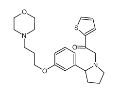 2-{2-[3-(3-Morpholin-4-yl-propoxy)-phenyl]-pyrrolidin-1-yl}-1-thiophen-2-yl-ethanone Structure