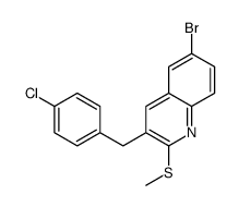 6-bromo-3-[(4-chlorophenyl)methyl]-2-methylsulfanylquinoline结构式