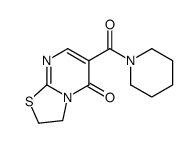 6-(piperidine-1-carbonyl)-2,3-dihydro-[1,3]thiazolo[3,2-a]pyrimidin-5-one结构式