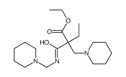 ethyl 2-(piperidin-1-ylmethyl)-2-(piperidin-1-ylmethylcarbamoyl)butanoate结构式