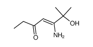 4-hepten-3-one-5-amino-6-hydroxy-6-methyl Structure