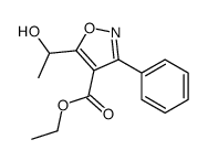 4-Isoxazolecarboxylicacid,5-(1-hydroxyethyl)-3-phenyl-,ethylester(9CI)结构式