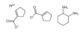 bis(cyclopentenecarboxylato)-1,2-diaminocyclohexane-platinum(II) structure