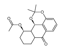 5,10β-Isoproylidendioxy-4β-acetoxy-9-oxo-1,2,3,4,4ah,9,9ah,10-octahydro-anthracen Structure