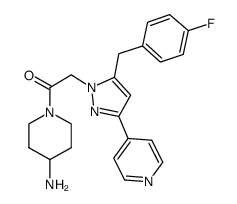 1-{[5-(4-fluorobenzyl)-3-pyridin-4-yl-1H-pyrazol-1-yl]acetyl}piperidin-4-amine Structure