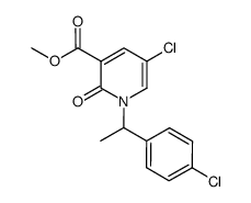 5-chloro-1-[1-(4-chloro-phenyl)-ethyl]-2-oxo-1,2-dihydro-pyridine-3-carboxylic acid methyl ester结构式