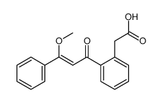 2-[2-[(Z)-3-methoxy-3-phenylprop-2-enoyl]phenyl]acetic acid结构式