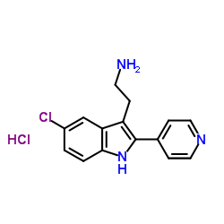 2-(5-CHLORO-2-PYRIDIN-4-YL-1H-INDOL-3-YL)-ETHYLAMINE HYDROCHLORIDE structure