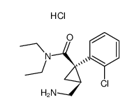 (1R,2S)-2-Aminomethyl-1-(2-chloro-phenyl)-cyclopropanecarboxylic acid diethylamide; hydrochloride Structure