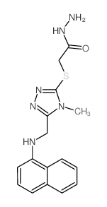 2-({4-Methyl-5-[(1-naphthylamino)methyl]-4H-1,2,4-triazol-3-yl}thio)acetohydrazide结构式