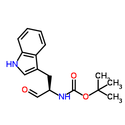 N-α-tert-Butoxycarbonyl-D-tryptophan结构式