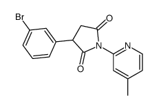 3-(3-bromophenyl)-1-(4-methylpyridin-2-yl)pyrrolidine-2,5-dione Structure