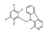 1-methyl-9-[(2,3,5,6-tetrafluorophenyl)methyl]pyrido[3,4-b]indole Structure