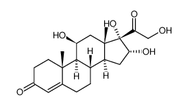 11β,16α,17,21-tetrahydroxy-pregn-4-ene-3,20-dione Structure