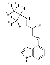 吲哚洛尔-D7结构式