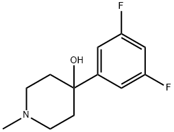 4-Piperidinol, 4-(3,5-difluorophenyl)-1-methyl-结构式