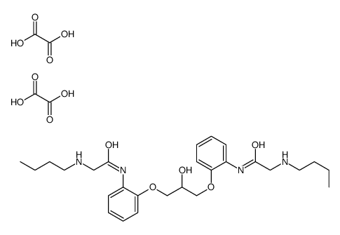 2-(butylamino)-N-[2-[3-[2-[[2-(butylamino)acetyl]amino]phenoxy]-2-hydroxypropoxy]phenyl]acetamide,oxalic acid Structure