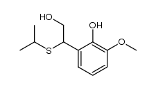 2-[2-hydroxy-1-(isopropylthio)ethyl]-6-methoxyphenol结构式