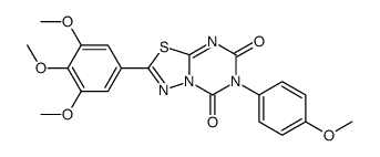 6-(4-methoxyphenyl)-2-(3,4,5-trimethoxyphenyl)-[1,3,4]thiadiazolo[3,2-a][1,3,5]triazine-5,7-dione结构式