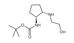 tert-butyl ((1S,2S)-2-((2-hydroxyethyl)amino)cyclopentyl)carbamate Structure