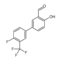 5-[4-fluoro-3-(trifluoromethyl)phenyl]-2-hydroxybenzaldehyde Structure