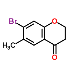 7-Bromo-6-methyl-2,3-dihydro-4H-chromen-4-one结构式