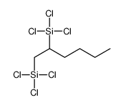 trichloro(1-trichlorosilylhexan-2-yl)silane结构式