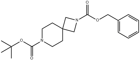 2-苄基 7-(叔丁基) 2,7-二氮杂螺[3.5]壬烷-2,7-二羧酸酯结构式