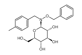 O-benzyl-N-(4-methylbenzyl)-N-(β-D-glucosyl)-hydroxylamine Structure