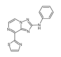 phenyl-(8-thiazol-2-yl-[1,2,4]triazolo[1,5a]pyrazin-2-yl)amine结构式