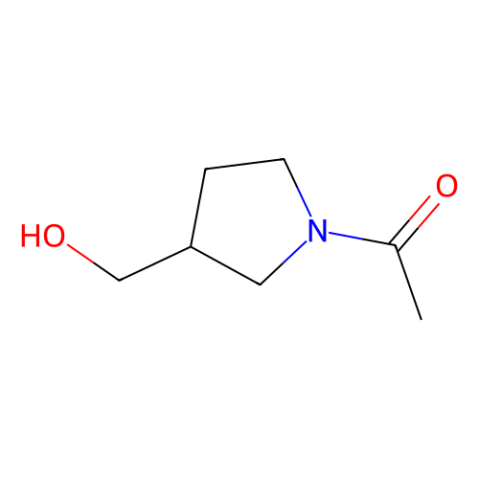 1-[(3S)-3-(hydroxymethyl)pyrrolidin-1-yl]ethan-1-one结构式