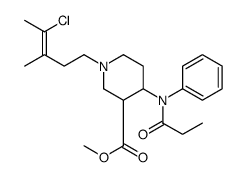 methyl 1-[(Z)-4-chloro-3-methylpent-3-enyl]-4-(N-propanoylanilino)piperidine-3-carboxylate结构式